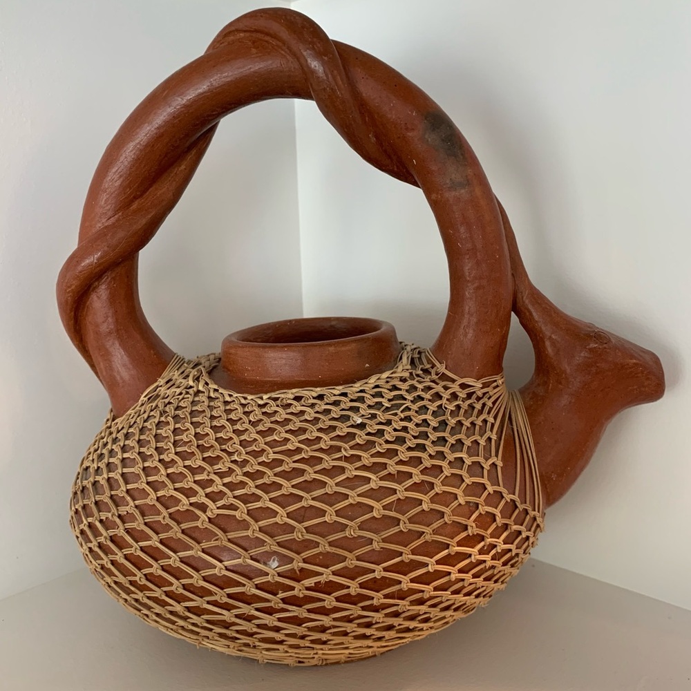 Unique decorative antique clay teapot